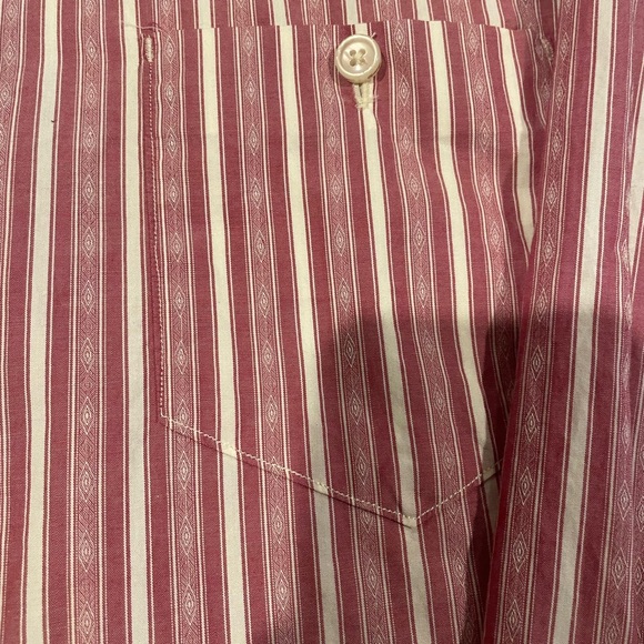 Tommy Bahama Red and White Graphic Striped Button Down Shirt Size Large Csaual - Picture 4 of 7
